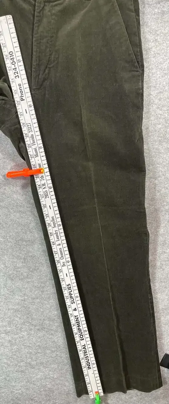 Banana Republic Men's Olive Green Stretch Corduroy Trousers Size‎ 34/32